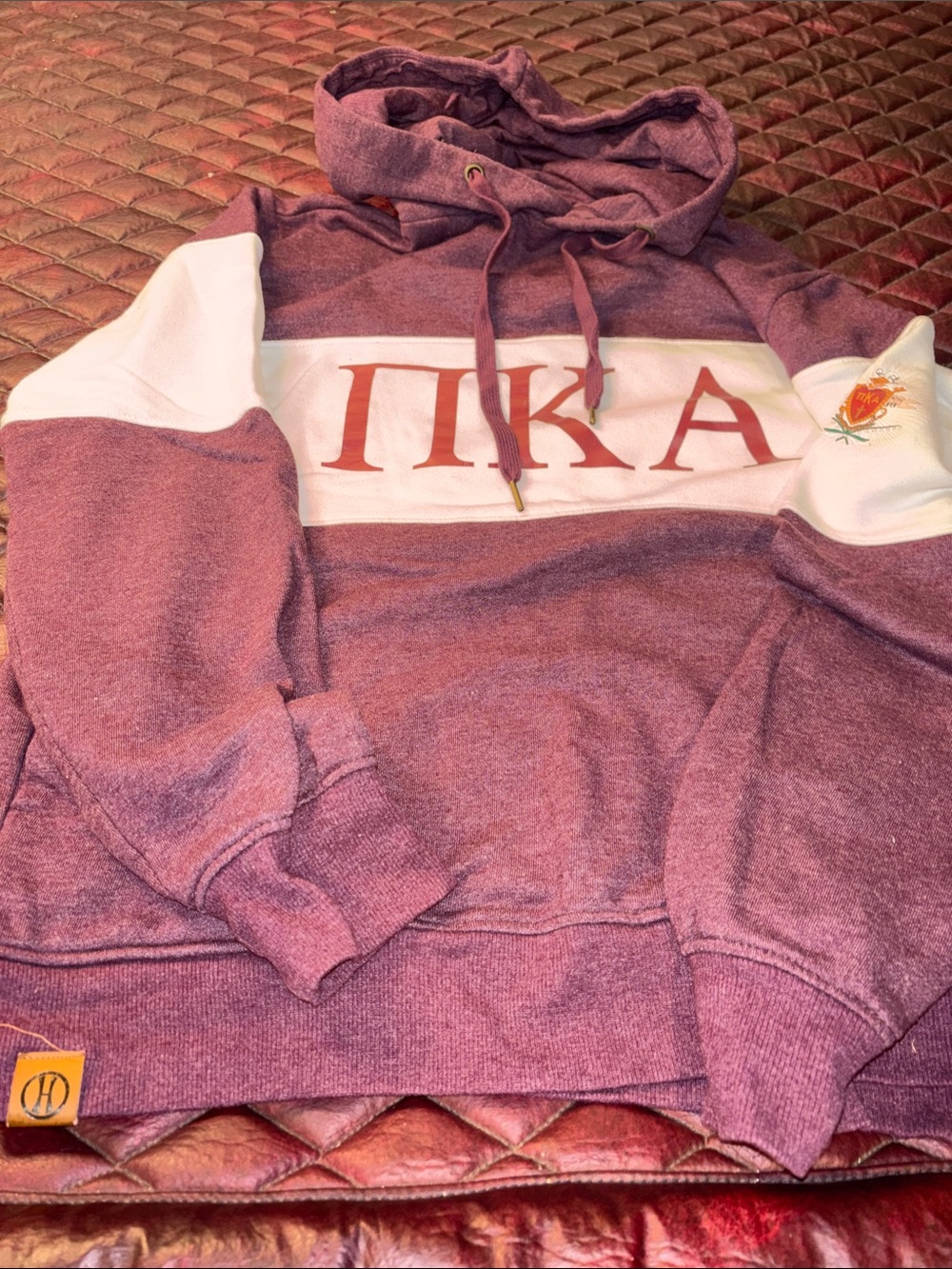 Holloway Maroon & White Pi Kappa Alpha Hooded Sweatshirt